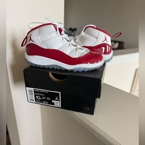Jordan Kids Red and White Sneakers